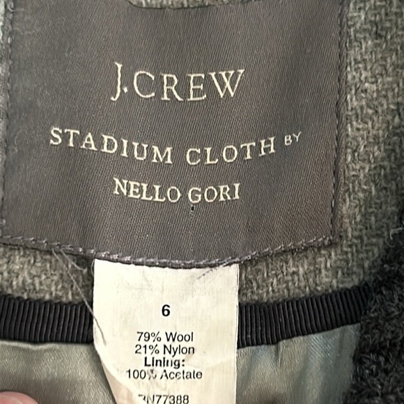 J Crew Stadium cloth by Nello Gori size 6 wool blend jacket gray - Picture 7 of 13